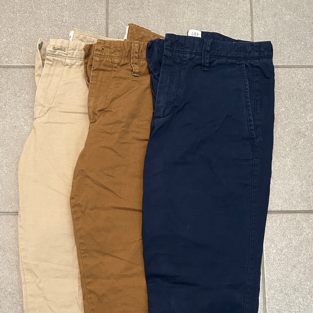 GAP Men’s Chino Pants in Navy, Brown & Tan(28x28 slim)